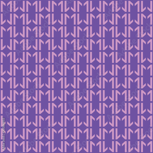 Seamless geometric pattern with abstract purple shapes. Ideal for textile design, shirts, bandanas, carpets, tiles, and wallpaper. Modern minimalist vector background for versatile creative projects.
