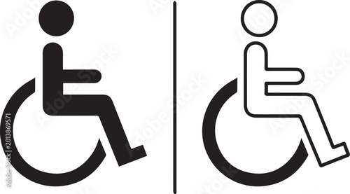 Bild auf Leinwand International Symbol of Access wheelchair icons