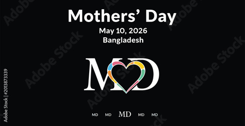 Photos Mother's day celebration design with colorful heart