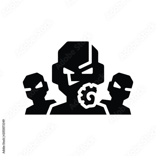 Black Minimalist Countdown Timer Icon with Play Button and 3-2-1 Numbers
