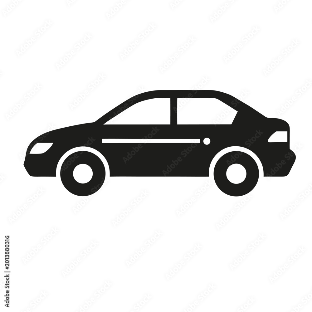 Fototapeta premium car-silhouette-vector-new icon