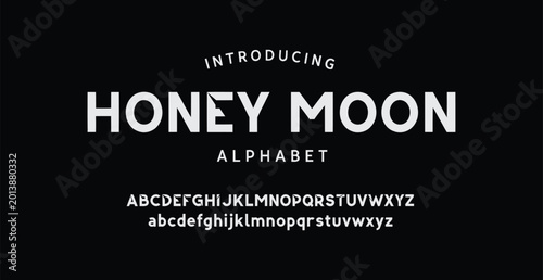 Honey moon clean and modern alphabet display