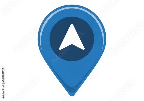 Free Download Modern location pinpoint icon with directional arrow - GFXLoad