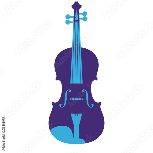 Purple Violin Instrument Music Symbol.