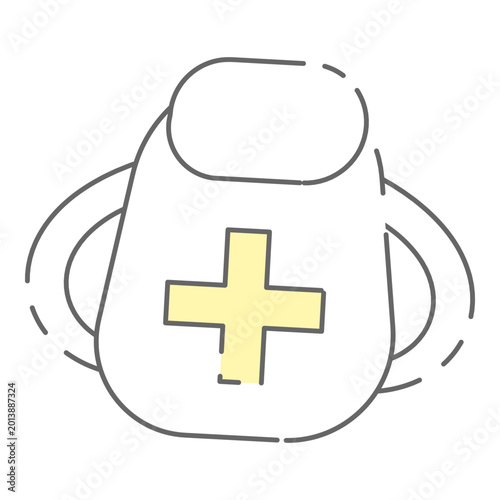 Hand Drawn Disaster Prevention Backpack Illustration
