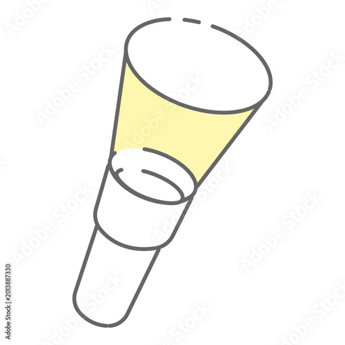 Simple Hand Drawn Flashlight Icon Illustration