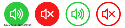 Fotografía Volume Control Vector Icons