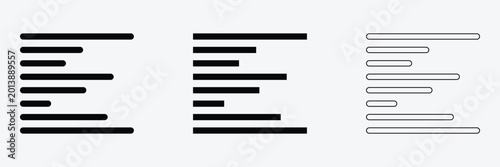 Foto Text align icon vector set
