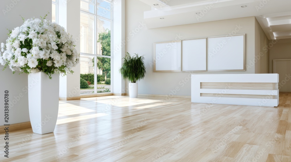 Fototapeta premium Luxury modern living room interior with fireplace and wooden ceiling, elegant residential architecture design.