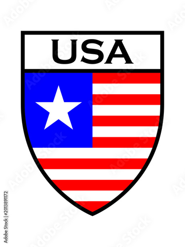 USA shield emblem with American flag stars and stripes design isolated on white background. Free Download USA shield emblem with American flag stars and stripes design isolated on white background. - GFXLoad