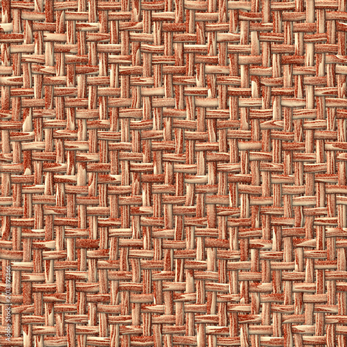 Canvas Print Grainy basketry dry grass carpet, seamless textile pattern.