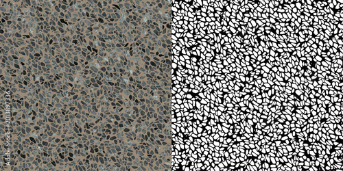 Natural Grey Granite Stone Surface PBR Texture
