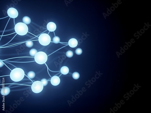 glowing nodes on dark gradient, brain health concept