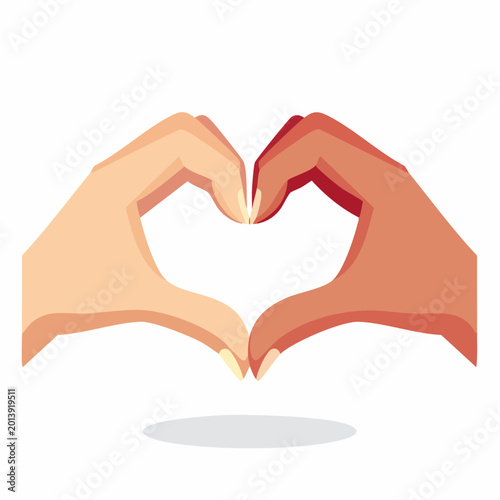 Diverse Hands Forming a Heart Shape