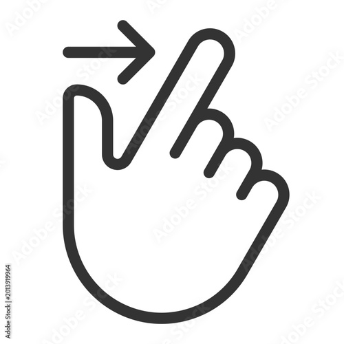 Photos Edge swipe pixel perfect linear icon