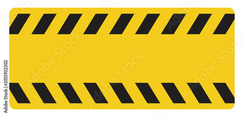 Caution Background Template with Black Yellow Warning Stripes and Empty Space for Typography