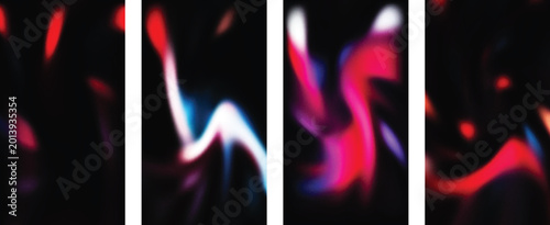 Photos A vibrant abstract background featuring glowing, colorful lines and flowing ener