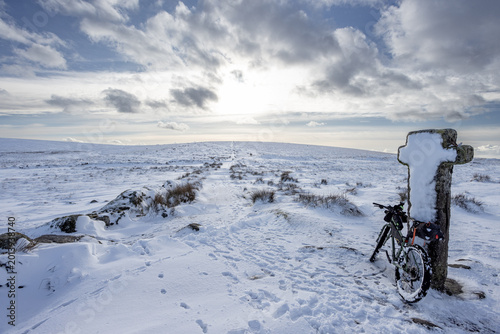 Snowy Bikepacking, Dartmoor, UK