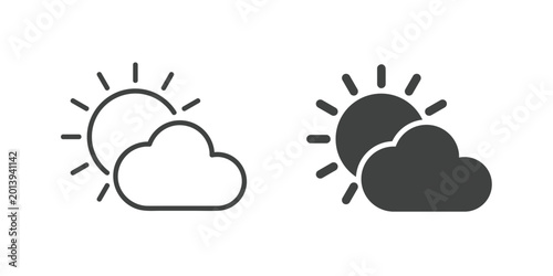 Canvastavla Weather icon. Line and glyph solid icon