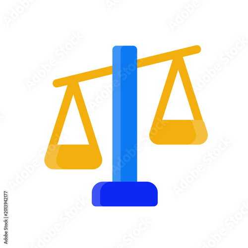 Vászonkép inequality simple flat icon illustration