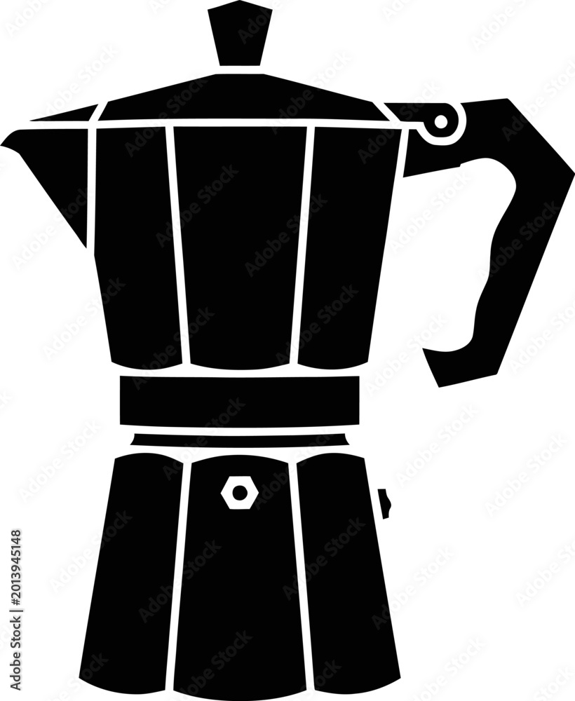 Fototapeta premium Stylish espresso coffee maker pot.