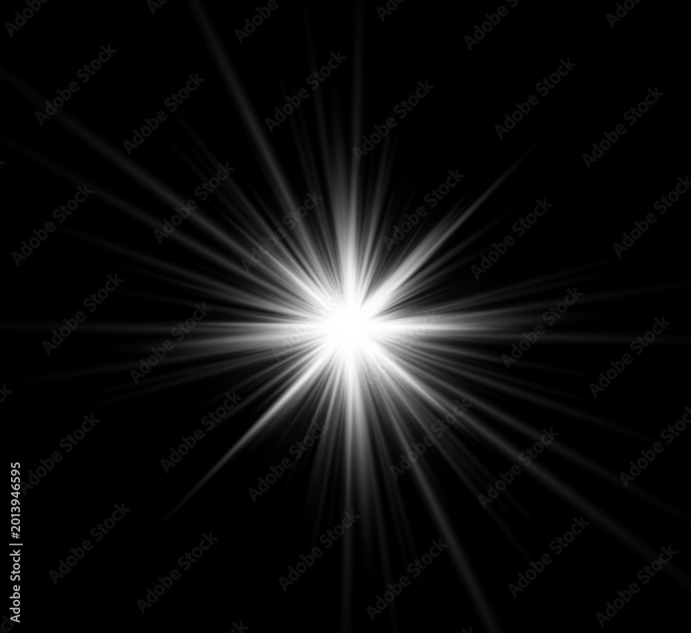 Fototapeta premium Bright energy wallpaper with shimmering particles, lens flare highlights and elegant sky composition style
