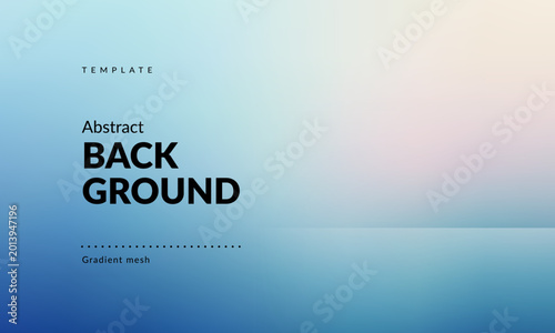 Abstract Color Gradient Background in Sky Blue with Soft Light. Flat Surface Effect. Backdrop for Branding, Web, Covers, Ad Banners, Presentations, Posters, Digital Design or Graphics. Vector image.