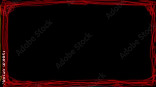 Hand Drawn Glowing Border stop motion Animation