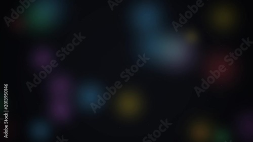 Abstract Colorful Bokeh Lights on Dark Background.