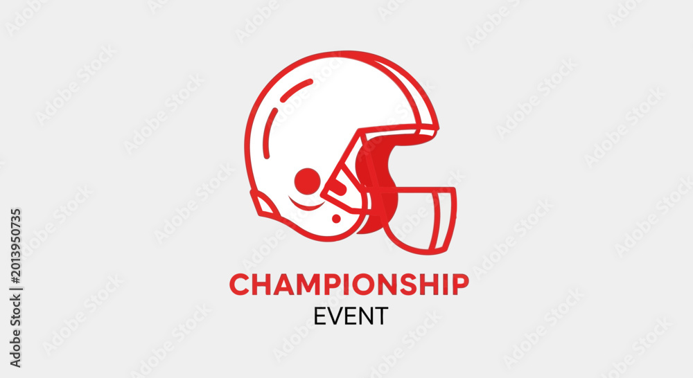 Obraz premium American Football Championship Event Representation With a Graphic Style