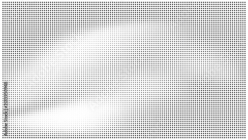 Monochromatic halftone grid with subtle blurry shapes dot matrix halftone monochrome