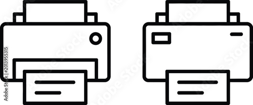 Photos Printer icon, print sign vector illustration with modern flat style for document