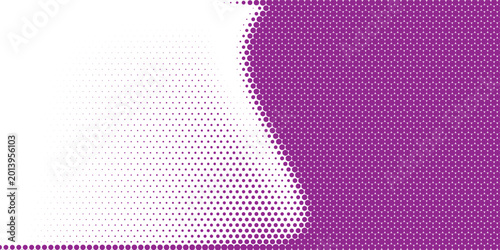 A dynamic abstract background featuring a halftone dot pattern with a gradient transition from dense black dots to sparse white space, creating a modern and graphic design element.