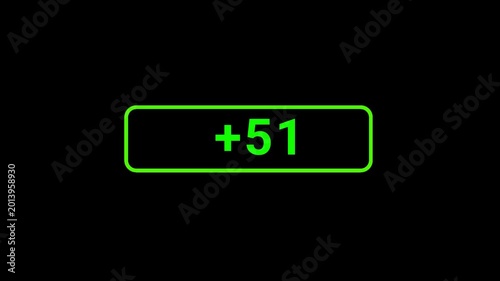 Countdown and Count up to 100 isolated on black background