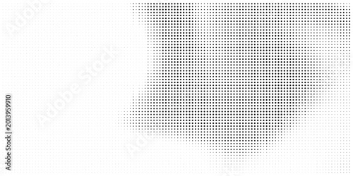 Monochrome halftone texture with random dots black and white halftone monochrome background