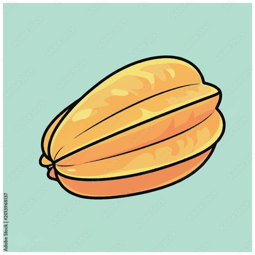 Obraz premium Cartoon illustration of a walnut.