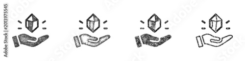 Foto Sketch collect item icon design set