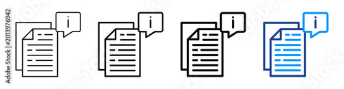 Photos Inform Icon Different Style Outline Collection Set