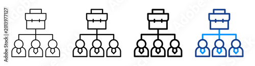 Foto Subordination Icon Different Style Outline Collection Set