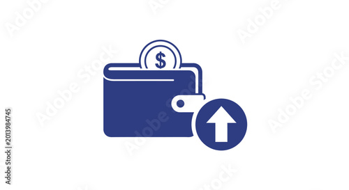 Financial concept illustration showing income increase and monetary gains symbol