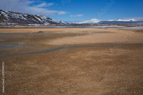 Fotografi Hverir geothermal area with volcanic landscape in Iceland
