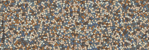 Fotografia Antique opus reticulatum cobblestone seamless pattern