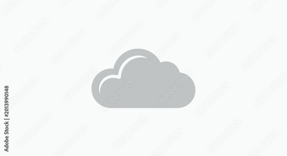 Obraz premium Cloud graphic icon symbolizing weather, computing, information, and data storage concepts