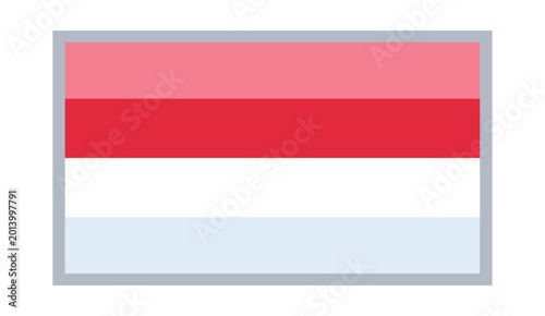 Free Download Stylized flag of Indonesia with red and white stripes, representing the national symbol of the country. - GFXLoad