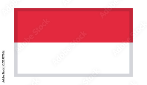 Free Download National flag of Indonesia with two horizontal stripes, red on top and white on bottom, symbolizing courage and purity. - GFXLoad