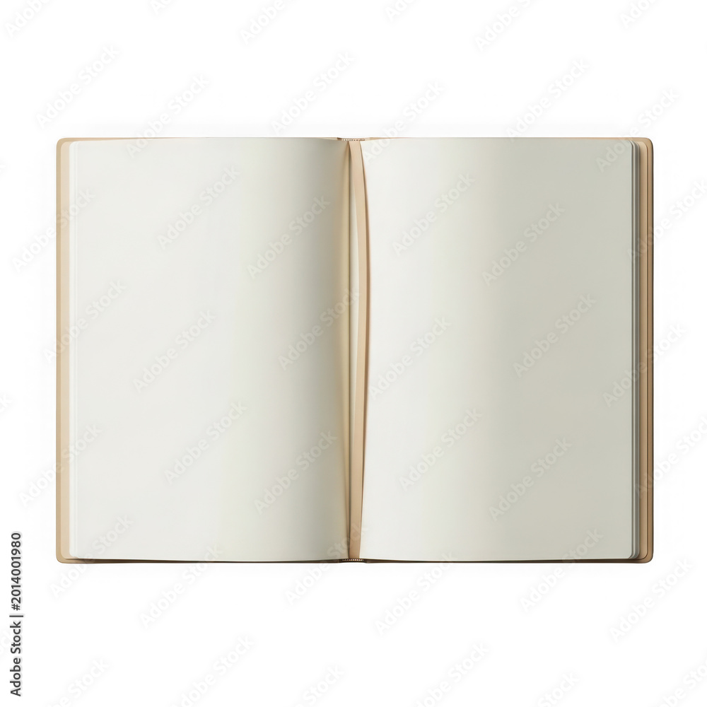 Naklejka premium Open blank notebook with pages spread