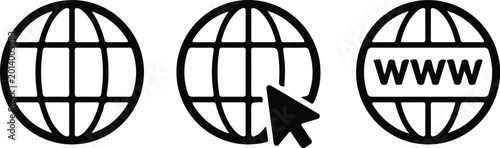 Bild auf Leinwand website web icon set vector