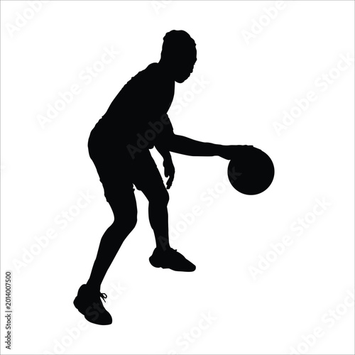 basketball silhouette vector player Illustration