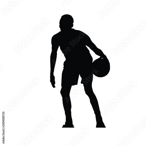 basketball silhouette vector player Illustration