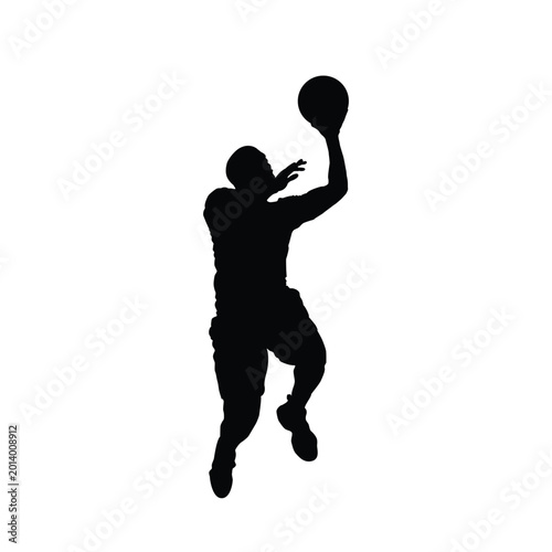 basketball silhouette vector player Illustration